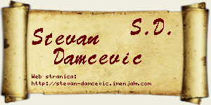 Stevan Damčević vizit kartica